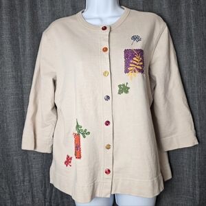 SILVER WEAR Vintage Fall themed Cardigan